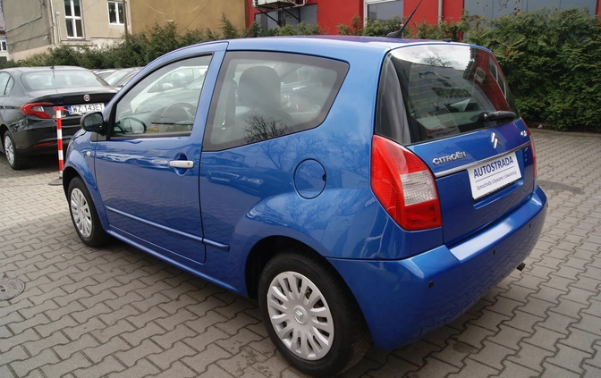 Citroen C2 cena 11900 przebieg: 141655, rok produkcji 2008 z Zalewo małe 562